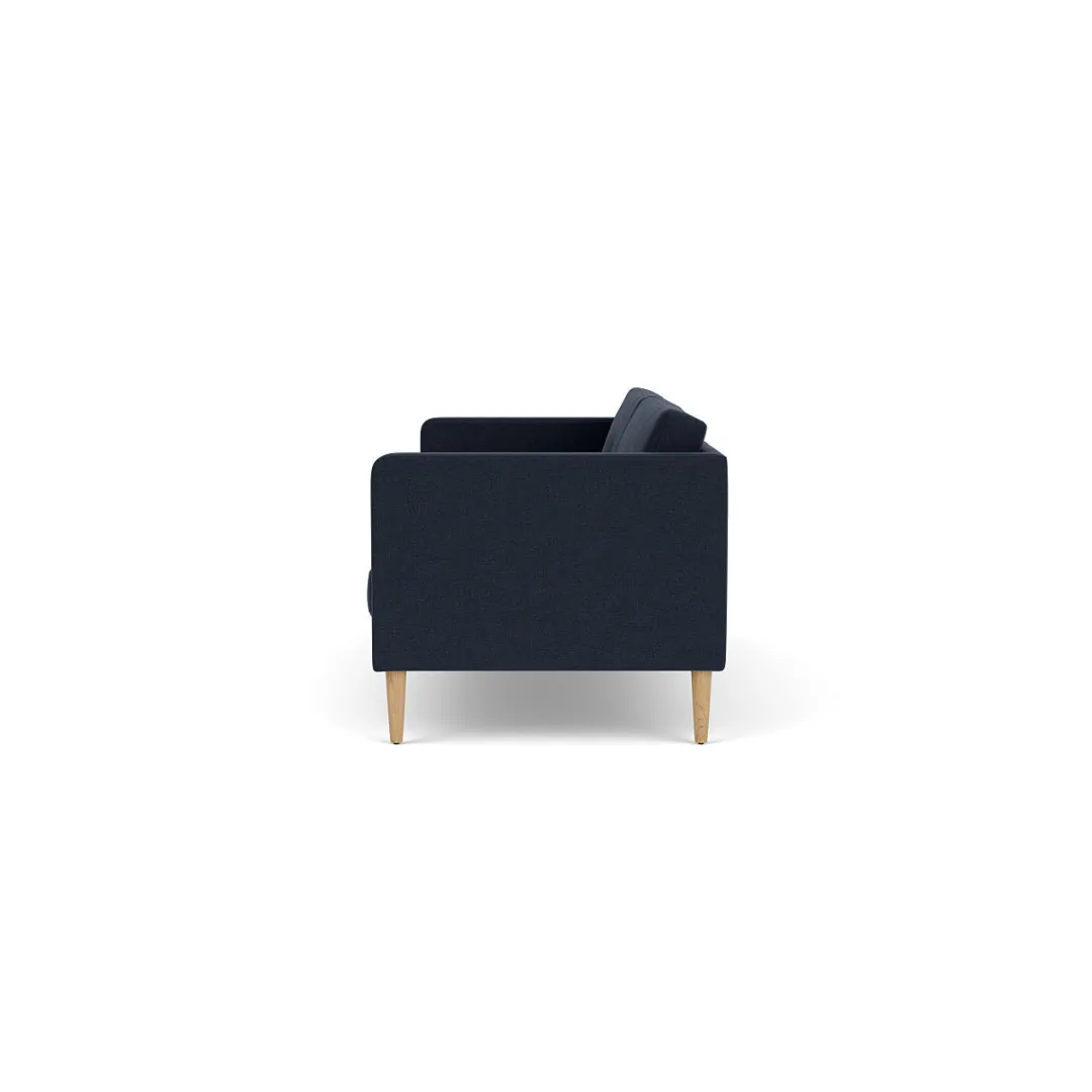 Unit10 L42 Firhøj - 2,5 pers. sofa - Eg - Dark Blue (36)- 2,5 Personers Sofa