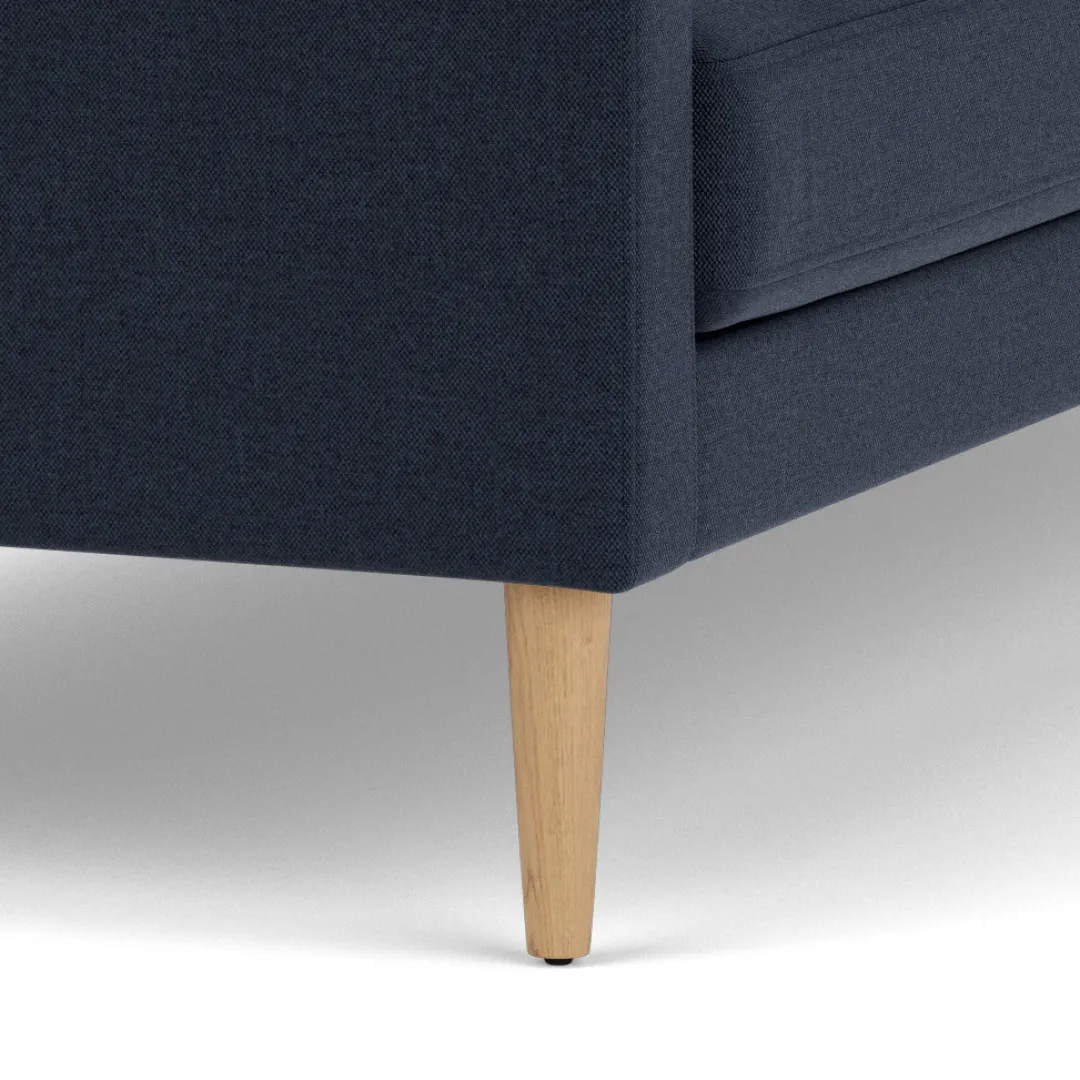 Unit10 L42 Firhøj - 2,5 pers. sofa - Eg - Dark Blue (36)- 2,5 Personers Sofa