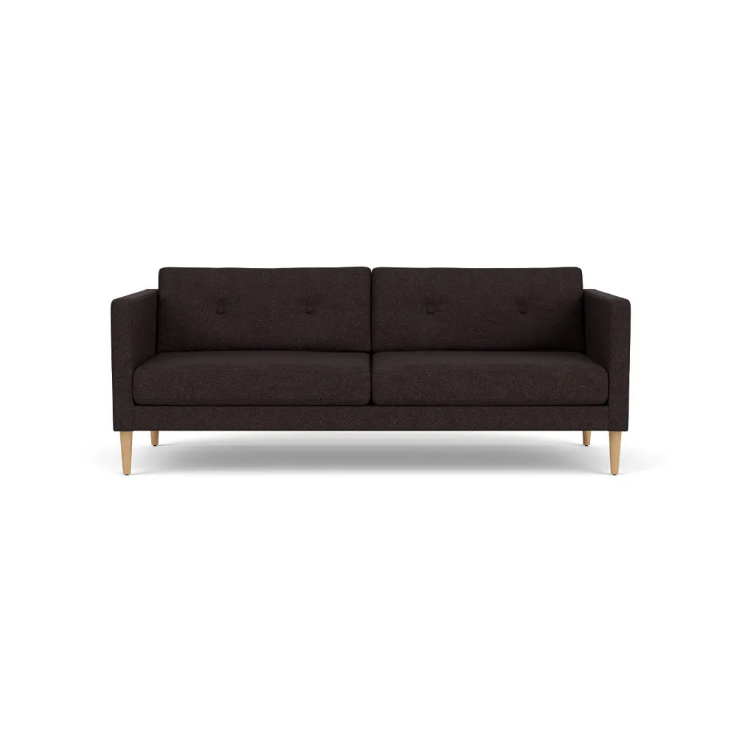 Unit10 L42 Firhøj - 2,5 pers. sofa - Eg - Black-Brown- 2,5 Personers Sofa