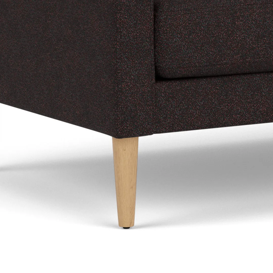 Unit10 L42 Firhøj - 2,5 pers. sofa - Eg - Black-Brown- 2,5 Personers Sofa