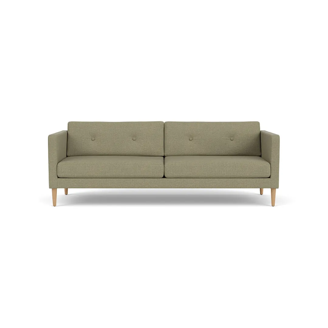 Unit10 L42 Firhøj - 3 pers. sofa - Eg - Green (58)- 3 Personers Sofa