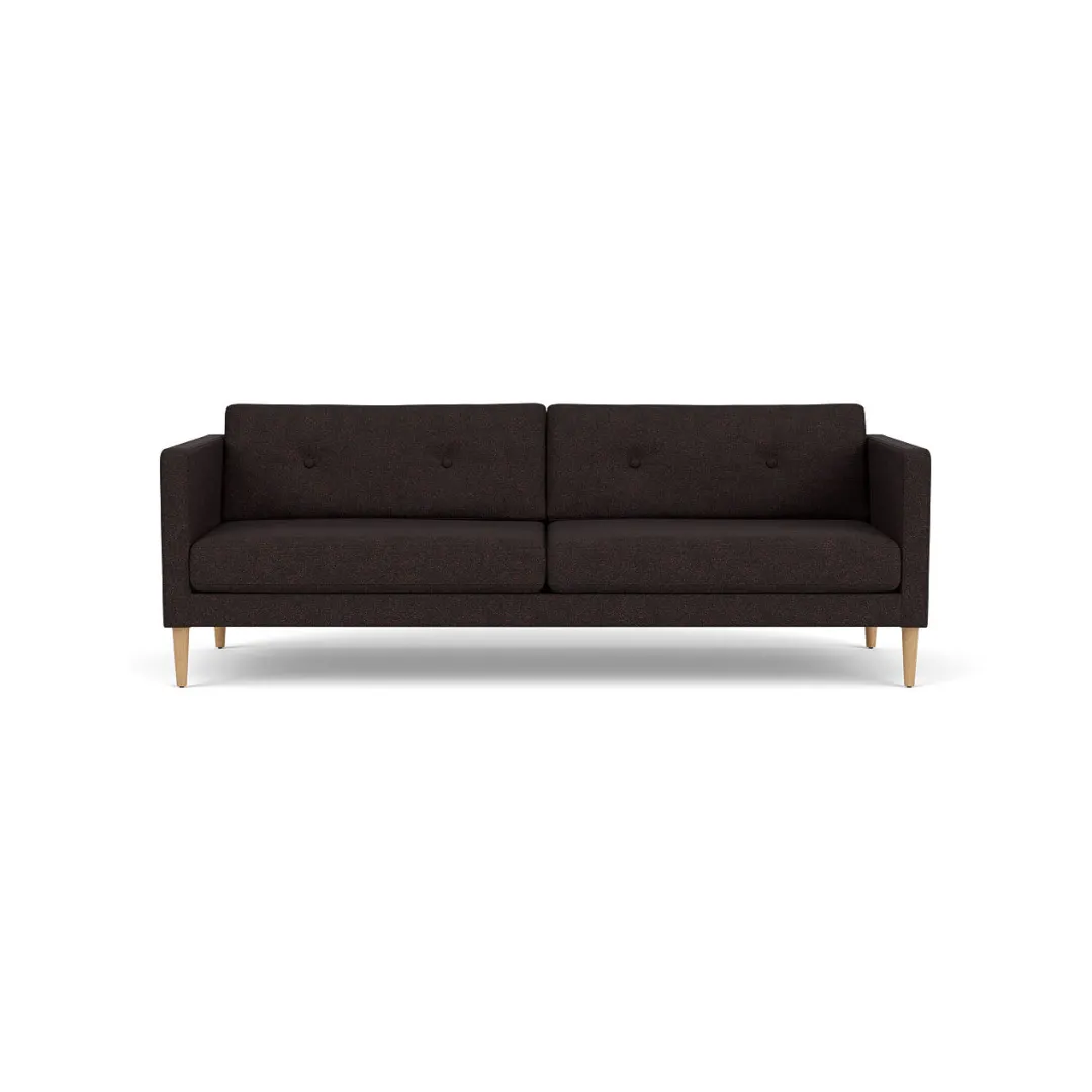 Unit10 L42 Firhøj - 3 pers. sofa - Eg - Black-Brown- 3 Personers Sofa