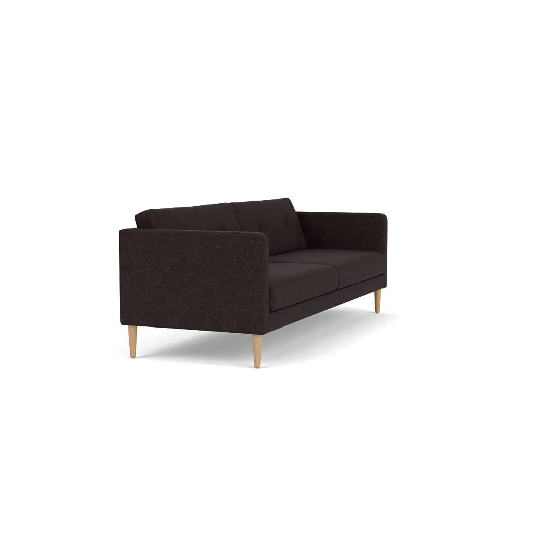 Unit10 L42 Firhøj - 3 pers. sofa - Eg - Black-Brown- 3 Personers Sofa
