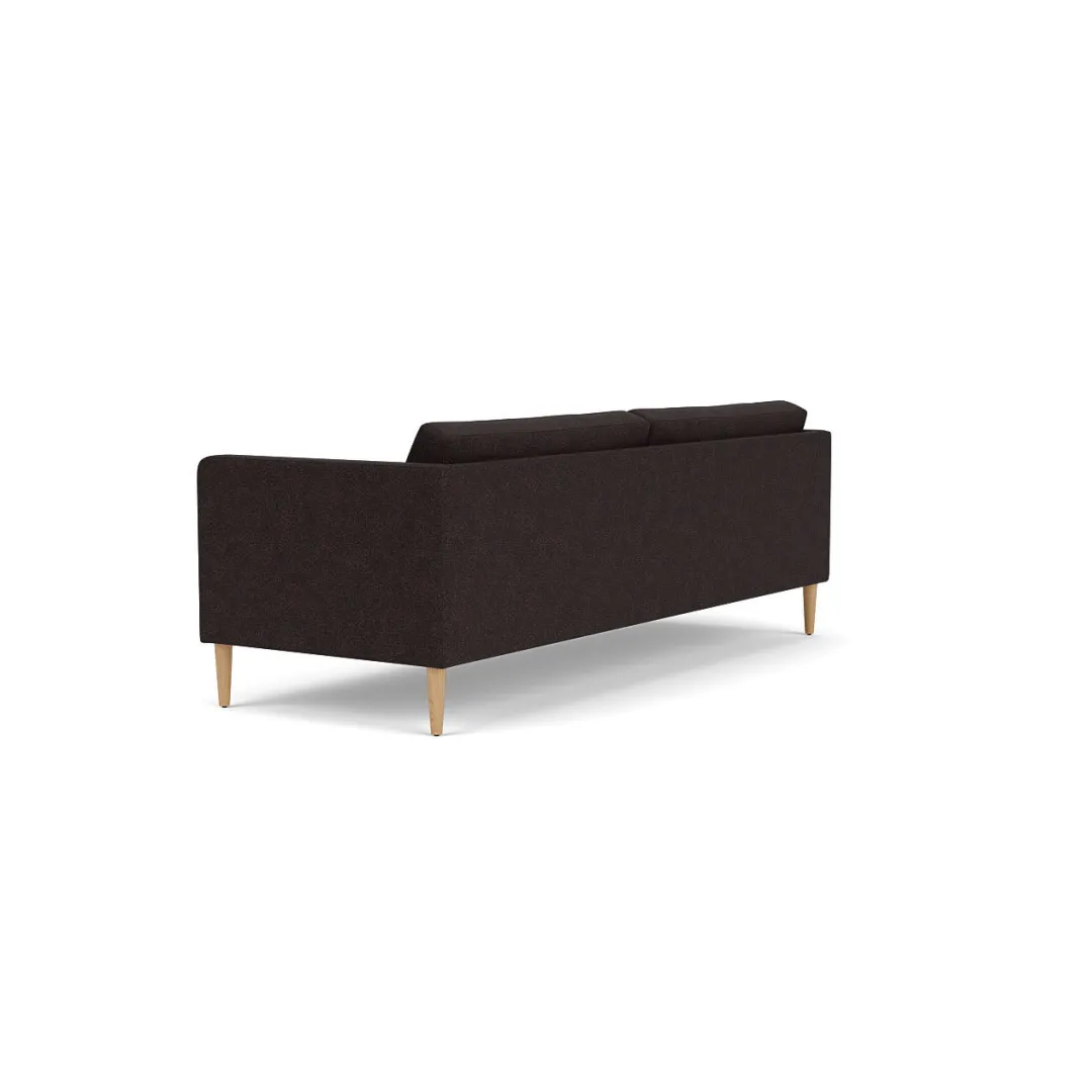 Unit10 L42 Firhøj - 3 pers. sofa - Eg - Black-Brown- 3 Personers Sofa