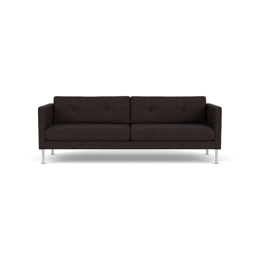 Unit10 L42 Firhøj - 3 pers. sofa - Stål - Black-Brown- 3 Personers Sofa