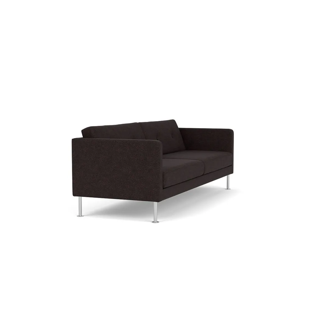Unit10 L42 Firhøj - 3 pers. sofa - Stål - Black-Brown- 3 Personers Sofa