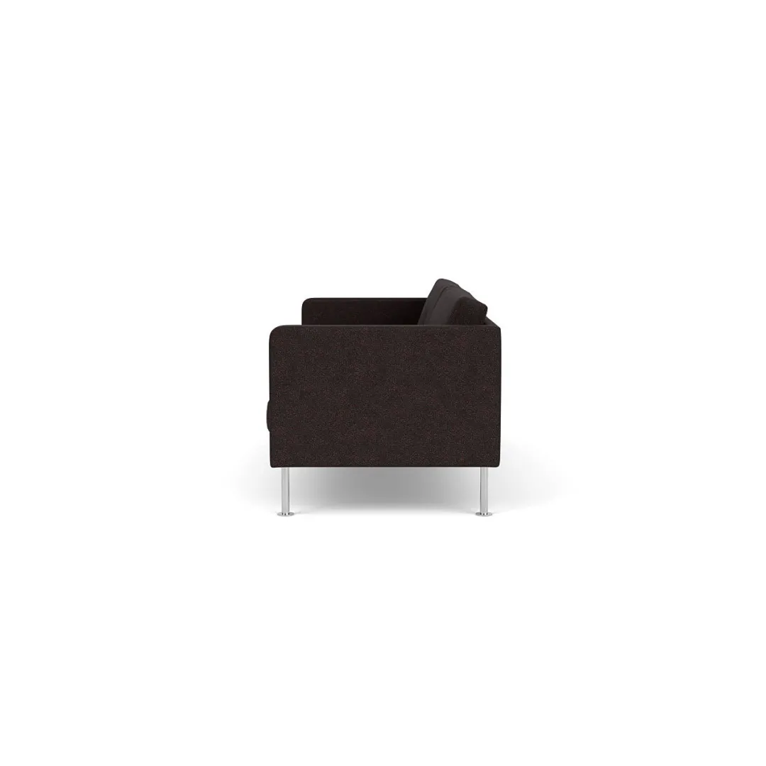 Unit10 L42 Firhøj - 3 pers. sofa - Stål - Black-Brown- 3 Personers Sofa