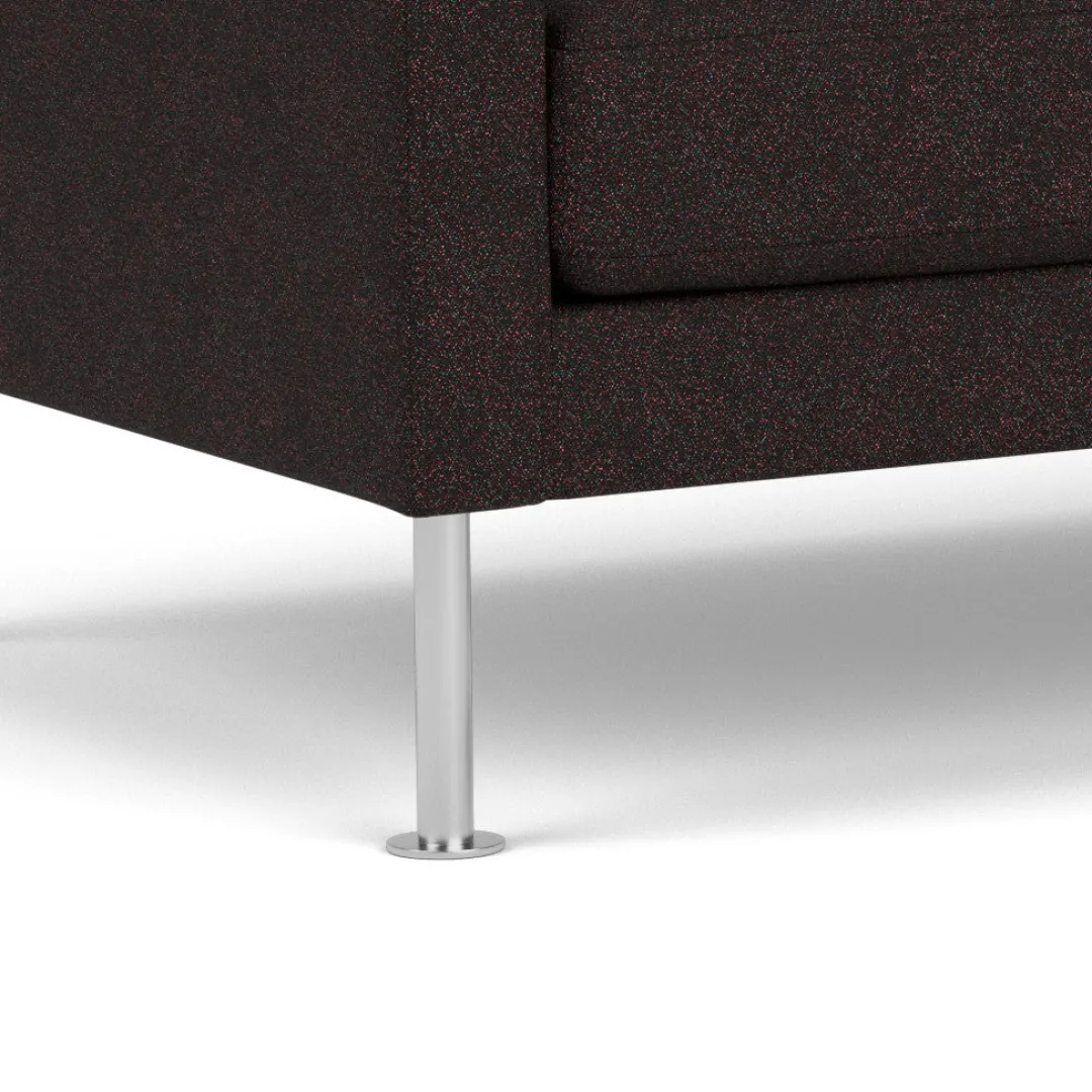 Unit10 L42 Firhøj - 3 pers. sofa - Stål - Black-Brown- 3 Personers Sofa