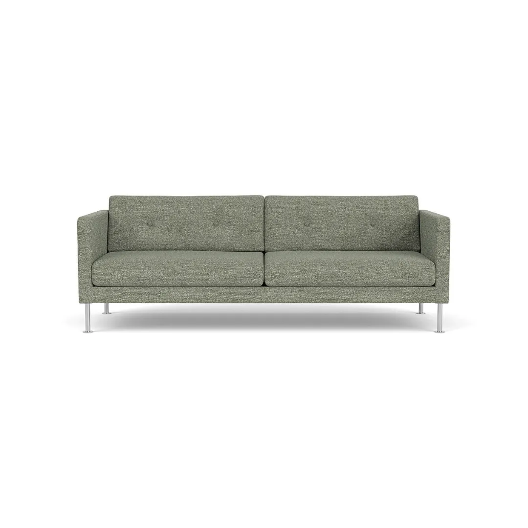 Unit10 L42 Firhøj - 3 pers. sofa - Stål - Green-Melange- 3 Personers Sofa