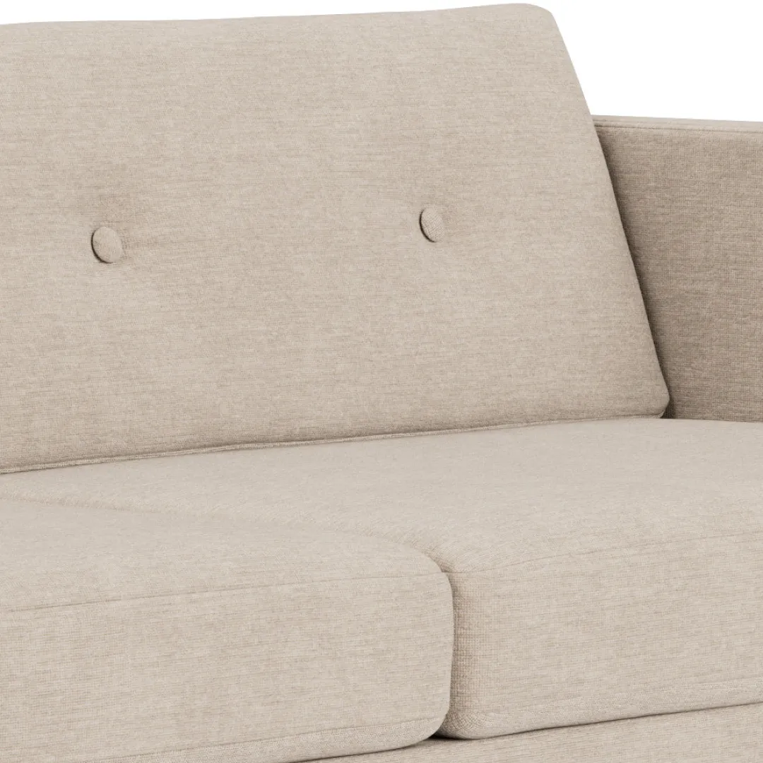 Unit10 L42 Firhøj - 2,5 pers. sofa - Stål - Beige (213)- 2,5 Personers Sofa