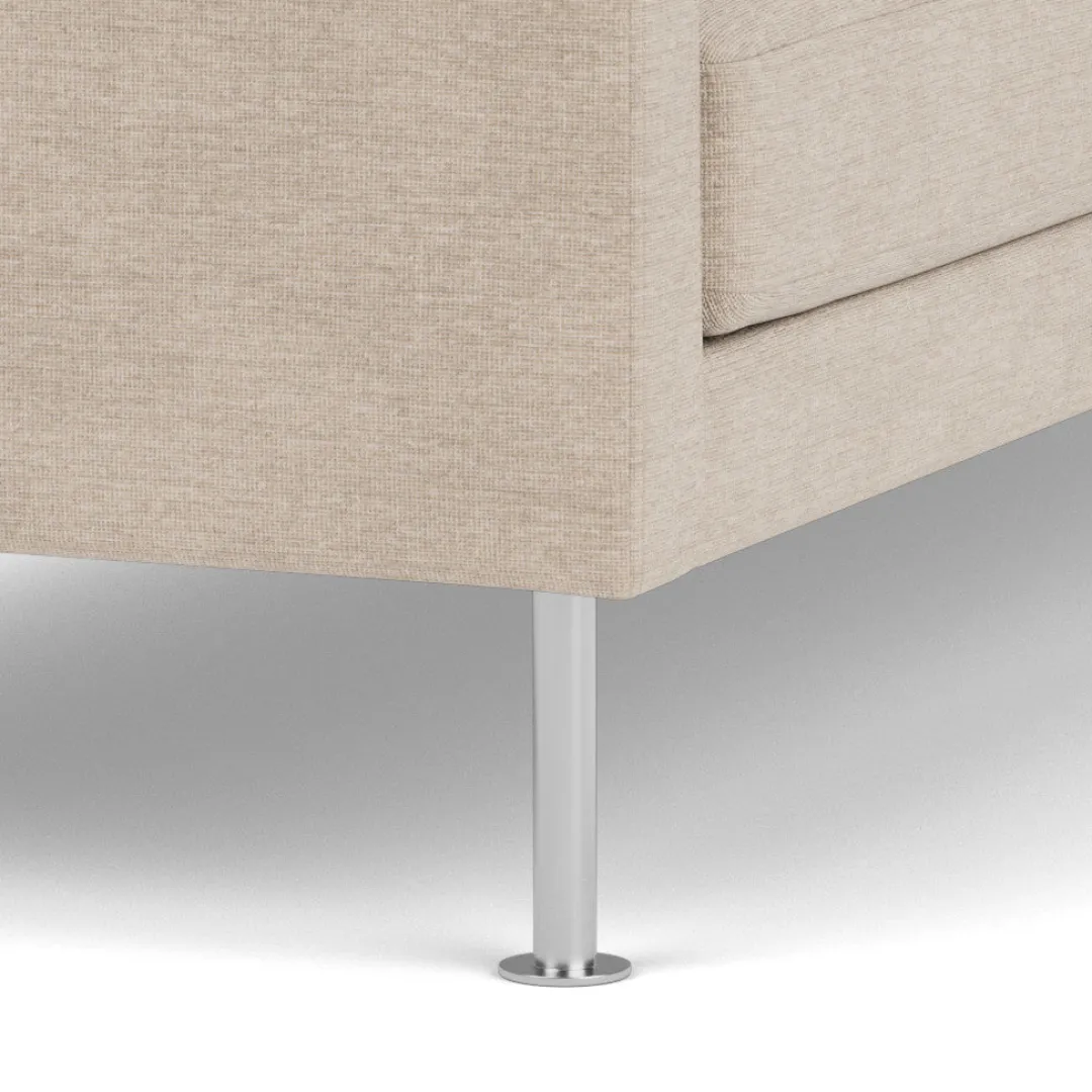 Unit10 L42 Firhøj - 2,5 pers. sofa - Stål - Beige (213)- 2,5 Personers Sofa