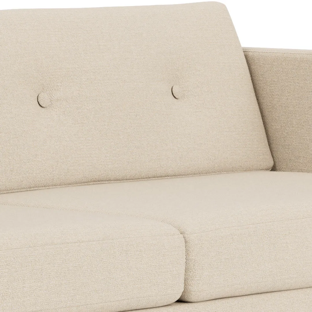 Unit10 L42 Firhøj - 2,5 pers. sofa - Stål - Beige (90)- 2,5 Personers Sofa