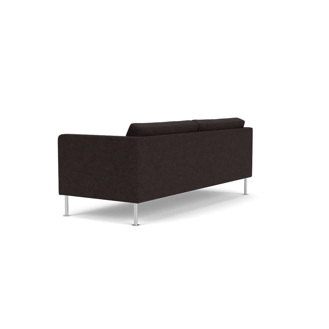 Unit10 L42 Firhøj - 2,5 pers. sofa - Stål - Black-Brown- 2,5 Personers Sofa