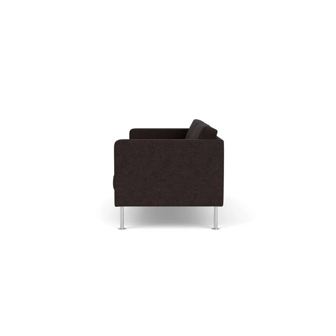 Unit10 L42 Firhøj - 2,5 pers. sofa - Stål - Black-Brown- 2,5 Personers Sofa