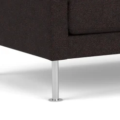 Unit10 L42 Firhøj - 2,5 pers. sofa - Stål - Black-Brown- 2,5 Personers Sofa