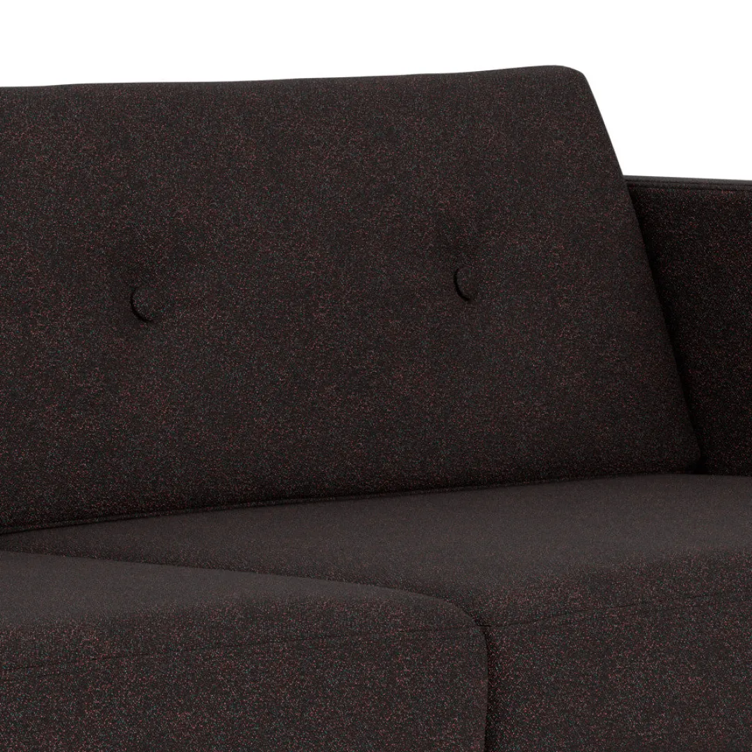 Unit10 L42 Firhøj - 2,5 pers. sofa - Stål - Black-Brown- 2,5 Personers Sofa