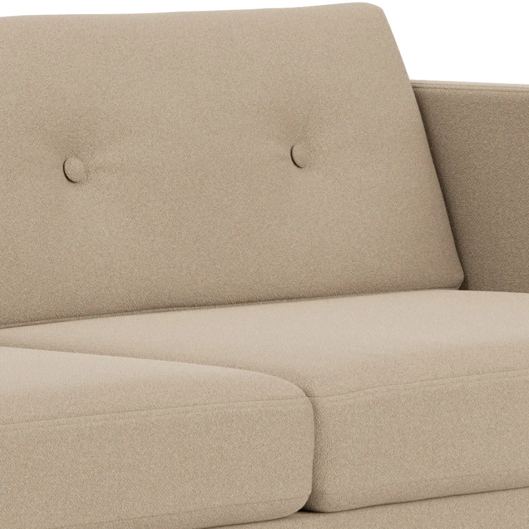Unit10 L42 Firhøj - 2,5 pers. sofa - Stål - Beige (61252)- 2,5 Personers Sofa