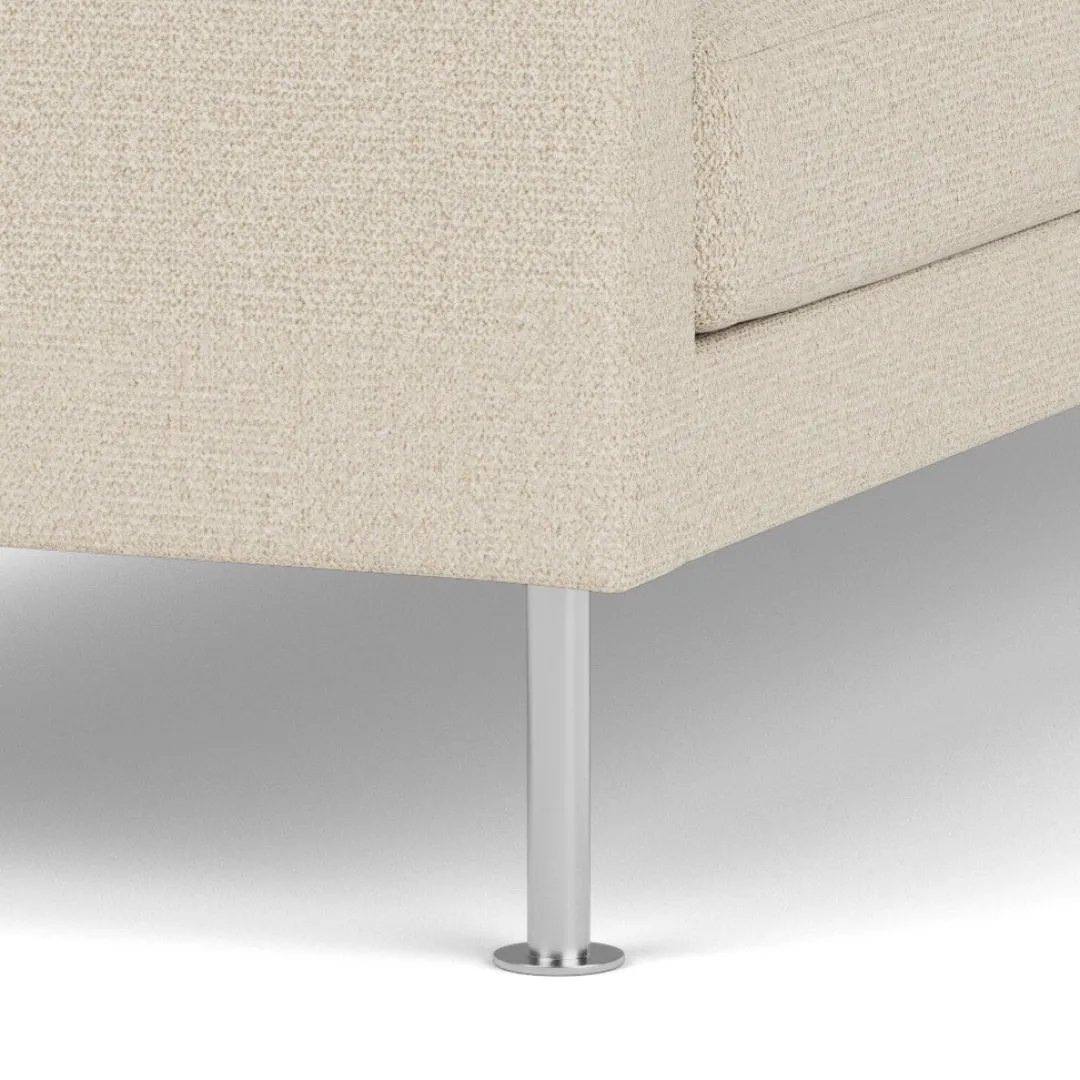 Unit10 L42 Firhøj - 2,5 pers. sofa - Stål - Beige (00)- 2,5 Personers Sofa