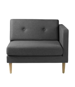 Unit10 L42 Firhøj - Højre modul 90 - Eg - Dark Grey- Modulsofaer