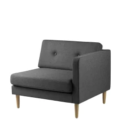 Unit10 L42 Firhøj - Højre modul 90 - Eg - Dark Grey- Modulsofaer