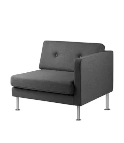 Unit10 L42 Firhøj - Højre modul 90 - Stål - Dark Grey- Modulsofaer