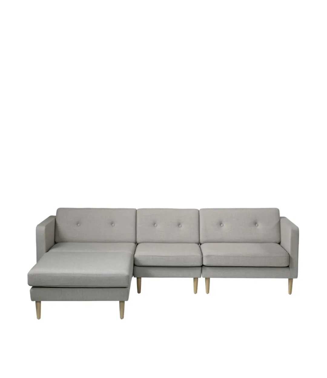 Unit10 L42 Firhøj - Midtermodul 70 - Eg - Grey Beige- Modulsofaer