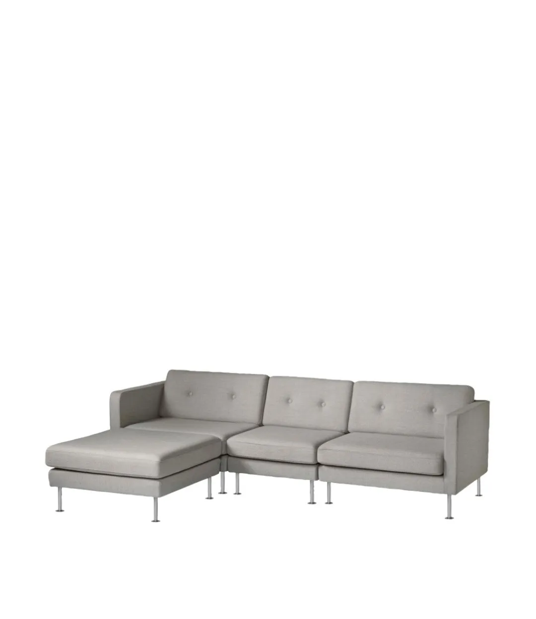 Unit10 L42 Firhøj - Midtermodul 70 - Stål - Grey Beige- Modulsofaer