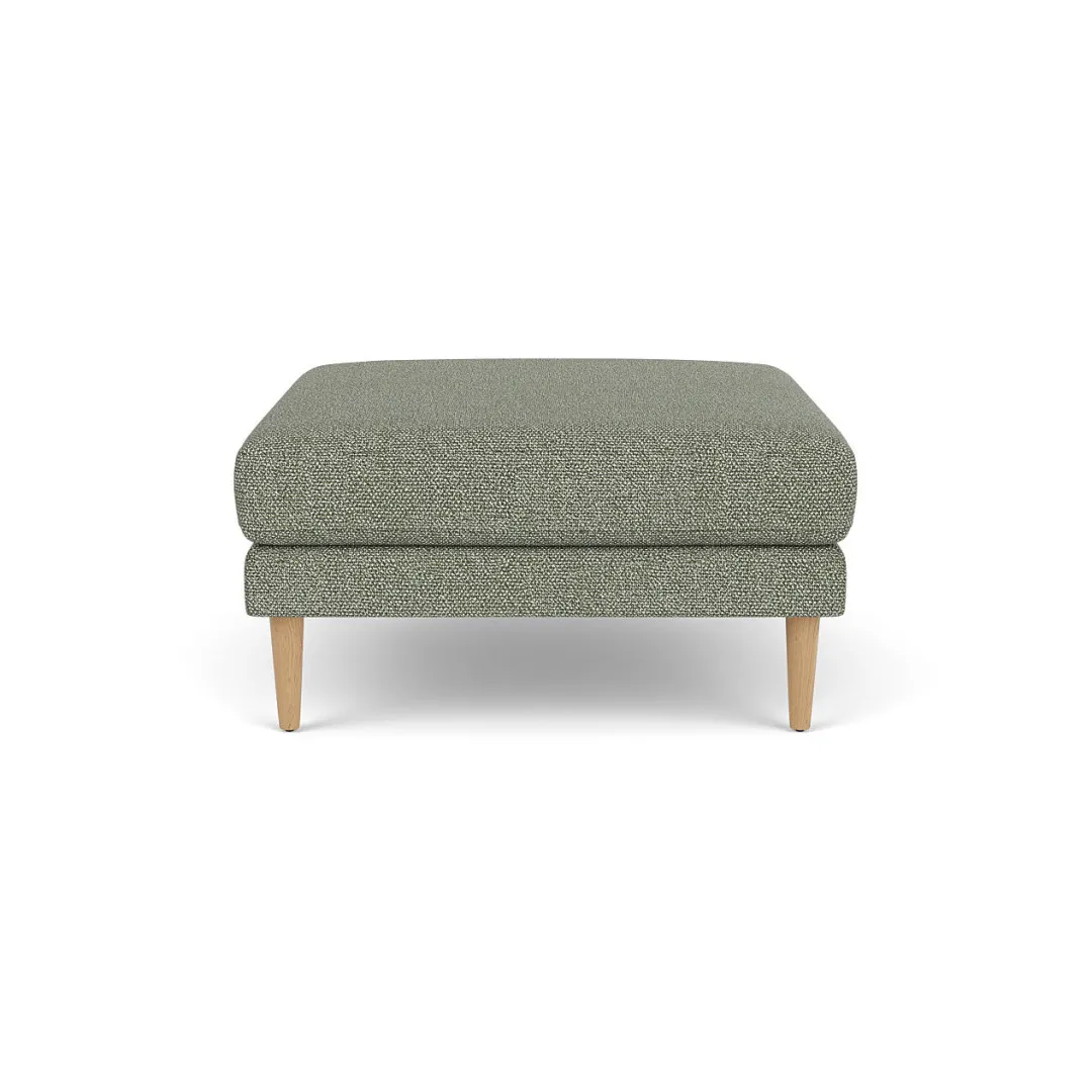 Unit10 L42 Firhøj - Puf - Eg - Green-Melange- 3 Personers Sofa|2,5 Personers Sofa