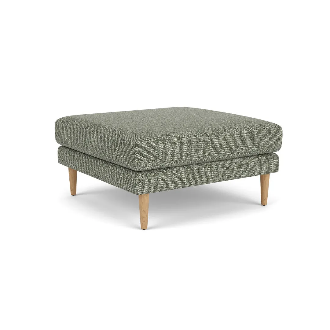 Unit10 L42 Firhøj - Puf - Eg - Green-Melange- 3 Personers Sofa|2,5 Personers Sofa