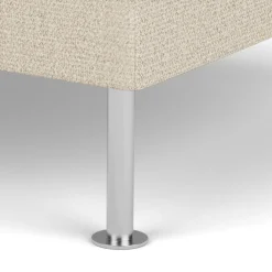 Unit10 L42 Firhøj - Puf - Stål - Beige (00)- 3 Personers Sofa|2,5 Personers Sofa