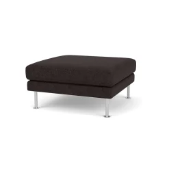 Unit10 L42 Firhøj - Puf - Stål - Black-Brown- 3 Personers Sofa|2,5 Personers Sofa