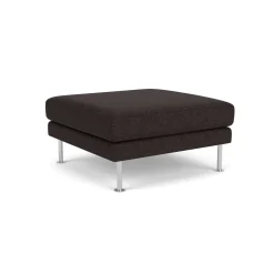 Unit10 L42 Firhøj - Puf - Stål - Black-Brown- 3 Personers Sofa|2,5 Personers Sofa