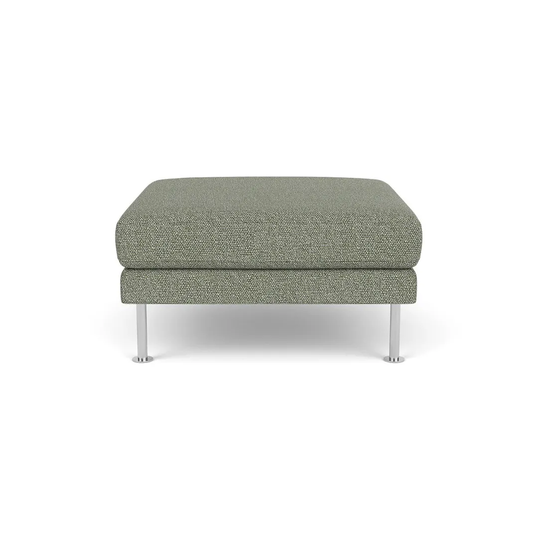 Unit10 L42 Firhøj - Puf - Stål - Green-Melange (56)- 3 Personers Sofa|2,5 Personers Sofa