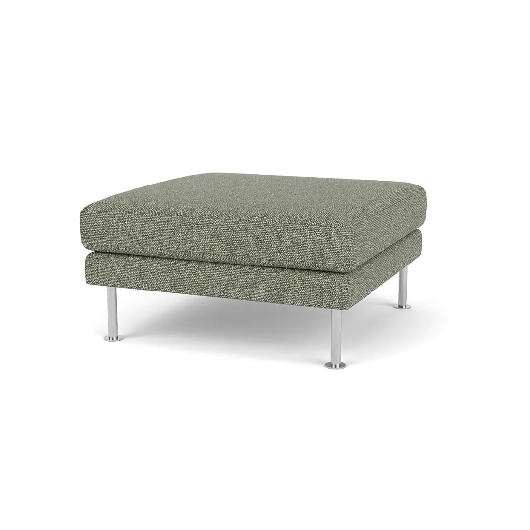 Unit10 L42 Firhøj - Puf - Stål - Green-Melange (56)- 3 Personers Sofa|2,5 Personers Sofa