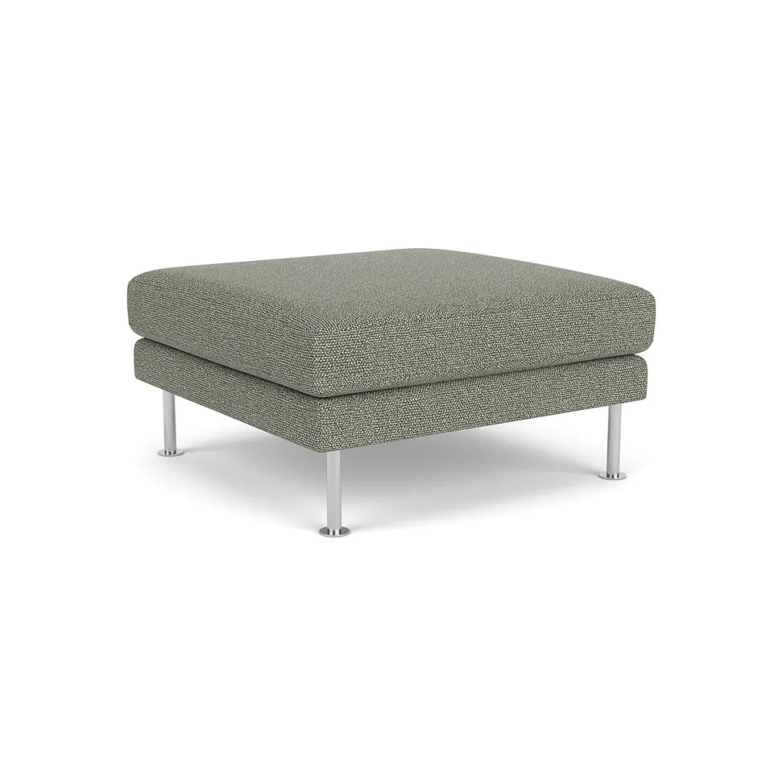 Unit10 L42 Firhøj - Puf - Stål - Green-Melange (56)- 3 Personers Sofa|2,5 Personers Sofa