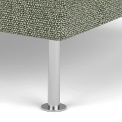 Unit10 L42 Firhøj - Puf - Stål - Green-Melange (56)- 3 Personers Sofa|2,5 Personers Sofa