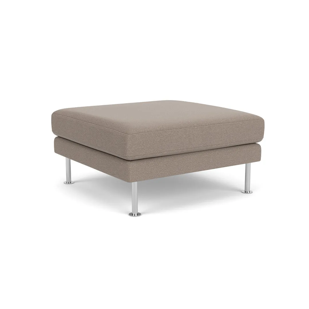 Unit10 L42 Firhøj - Puf - Stål - Stone (181)- 3 Personers Sofa|2,5 Personers Sofa