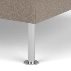 Unit10 L42 Firhøj - Puf - Stål - Stone (181)- 3 Personers Sofa|2,5 Personers Sofa