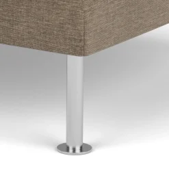 Unit10 L42 Firhøj - Puf - Stål - Taupe (233)- 3 Personers Sofa|2,5 Personers Sofa