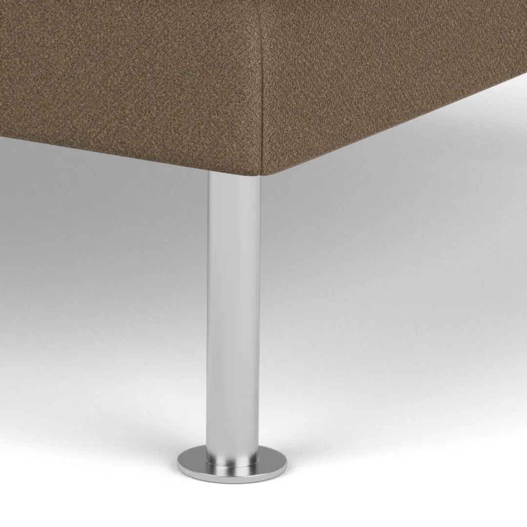 Unit10 L42 Firhøj - Puf - Stål - Taupe (61230)- 3 Personers Sofa|2,5 Personers Sofa