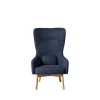 Foersom & Hiort-Lorenzen L35 Gesja - Øreklapstol - Eg - Dark Blue- Lænestole