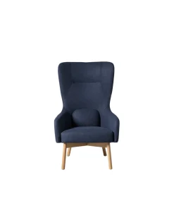 Foersom & Hiort-Lorenzen L35 Gesja - Øreklapstol - Eg - Dark Blue- Lænestole