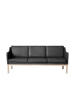 Mogens Koch L43 MK46 - 3 pers. sofa - Sort læder- 3 Personers Sofa