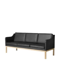 Mogens Koch L43 MK46 - 3 pers. sofa - Sort læder- 3 Personers Sofa