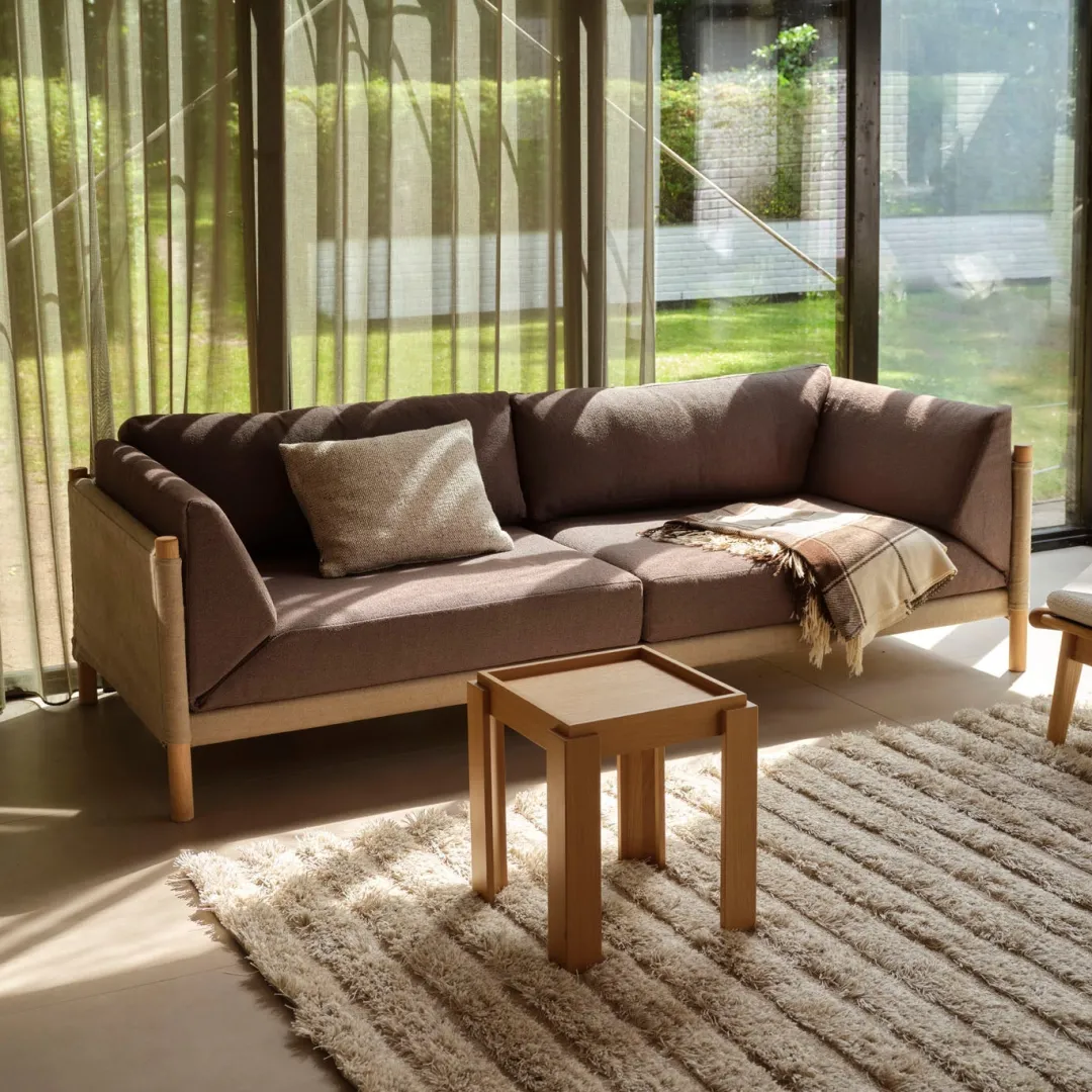 Karnov & Mahler L48 Moesgaard - 3 pers. sofa - Light Brown/Black- 3 Personers Sofa