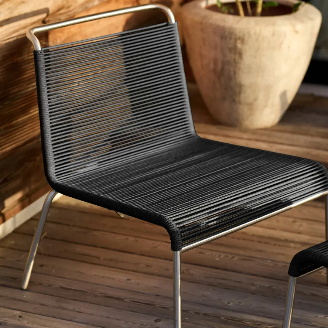 Salto & Sigsgaard M20L Teglgaard - Loungesnorestol - Sort- Lounge Møbler