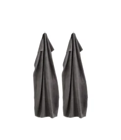 Gitte Lægård R33 Kirkeby - Badehåndklæde - Granite Gray - 2 stk- Håndklæder