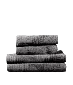 Gitte Lægård R33 Kirkeby - Håndklædepakke - Granite Gray - 4 st- Håndklæder