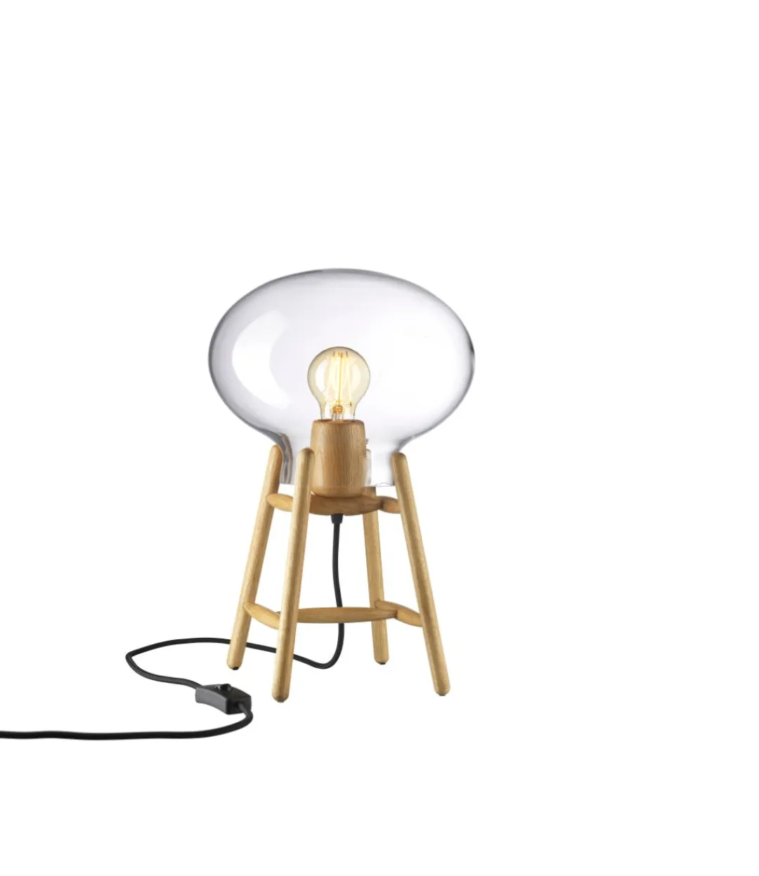 Philip Bro & Dögg Gudmundsdottir U4 Hiti - Bordlampe - Eg - Klart glas- Bordlamper