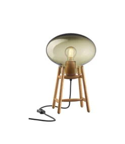 Philip Bro & Dögg Gudmundsdottir U4 Hiti - Bordlampe - Eg - Røgfarvet glas- Bordlamper